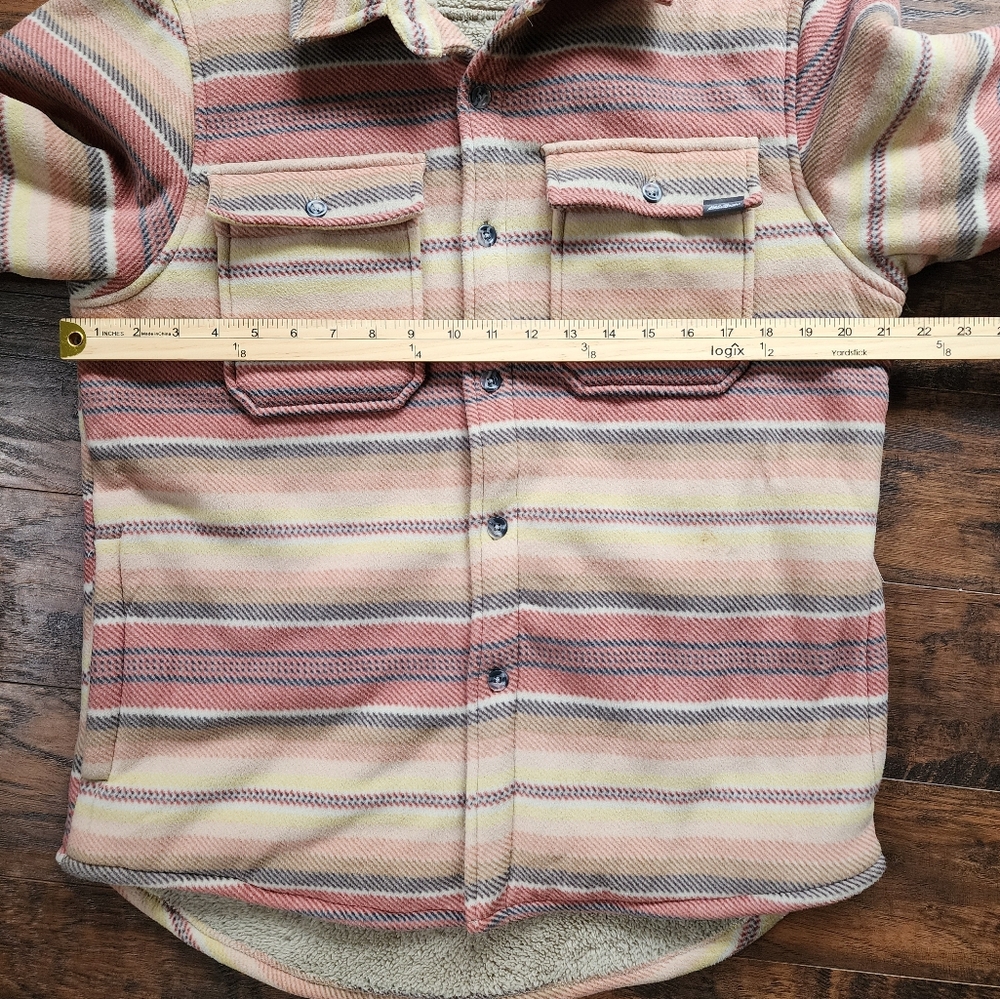 Eddie Bauer Striped Sherpa Lined Fleece Jacket - Picture 9 of 16
